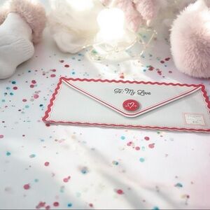 Cupcakes and cashmere melamine Romantic Red and White Envelope platter